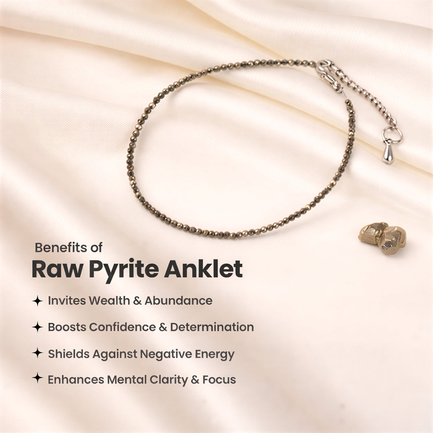 Raw Pyrite Anklet