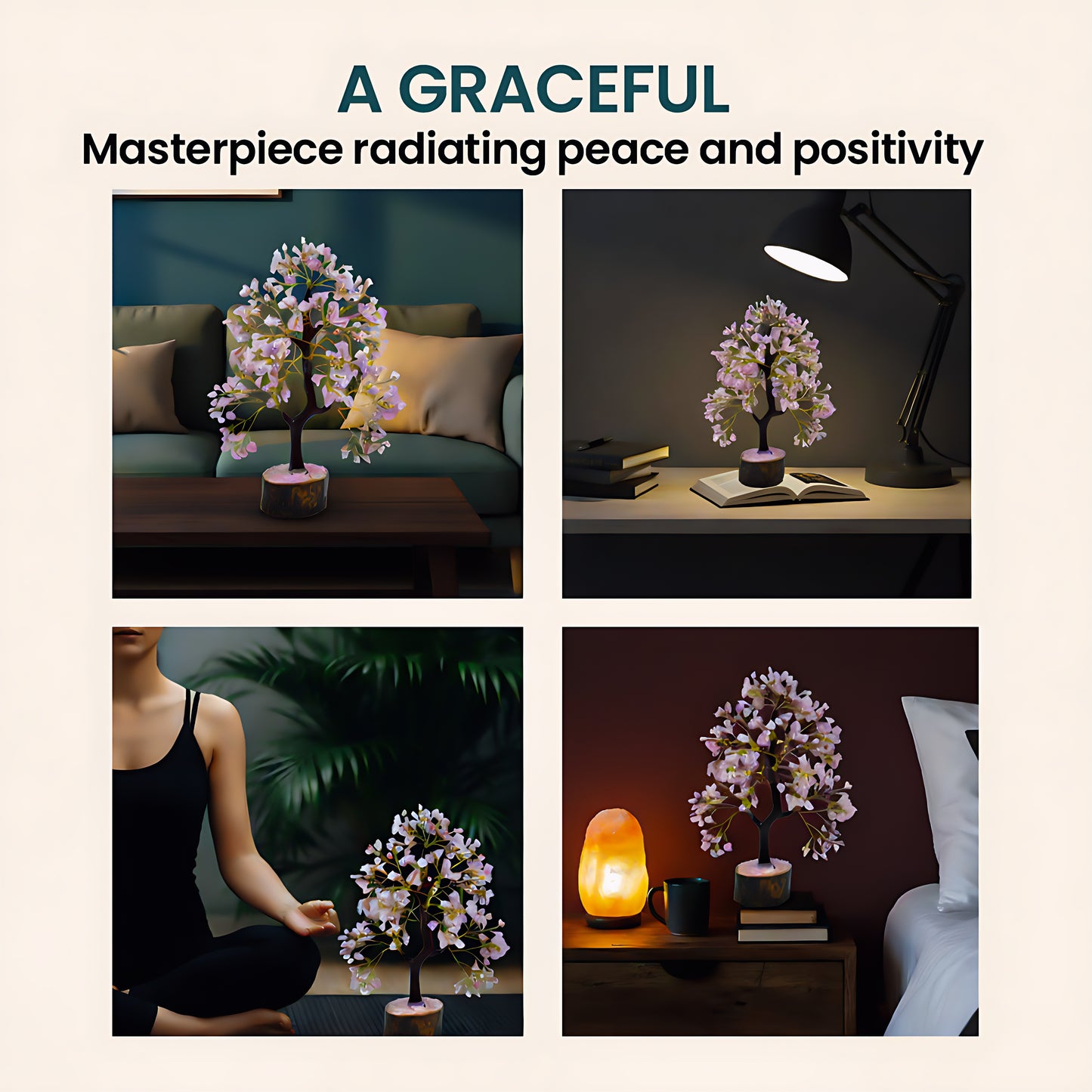 Rose Quartz 300 Chips Gemstone Tree