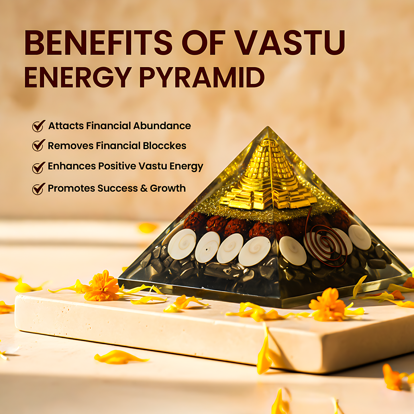 Pyrite Money Magnet Orgone Pyramid