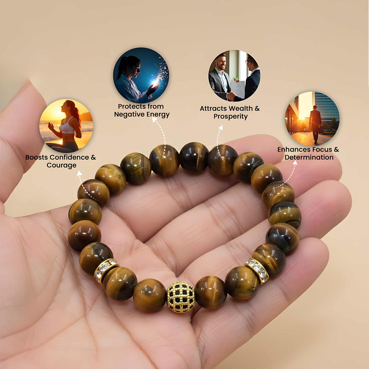 Tiger Eye Beads Bracelet