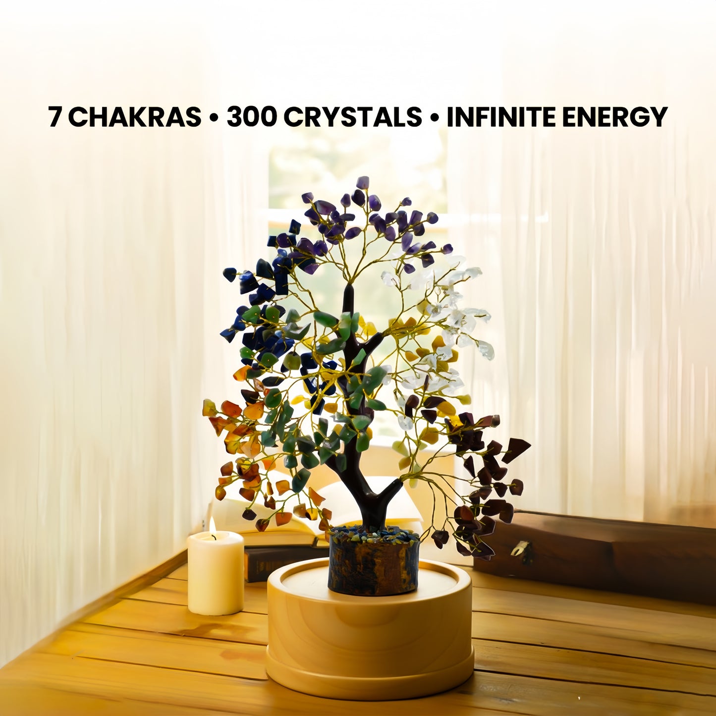 Seven Chakra 300 Chips Crystal Tree