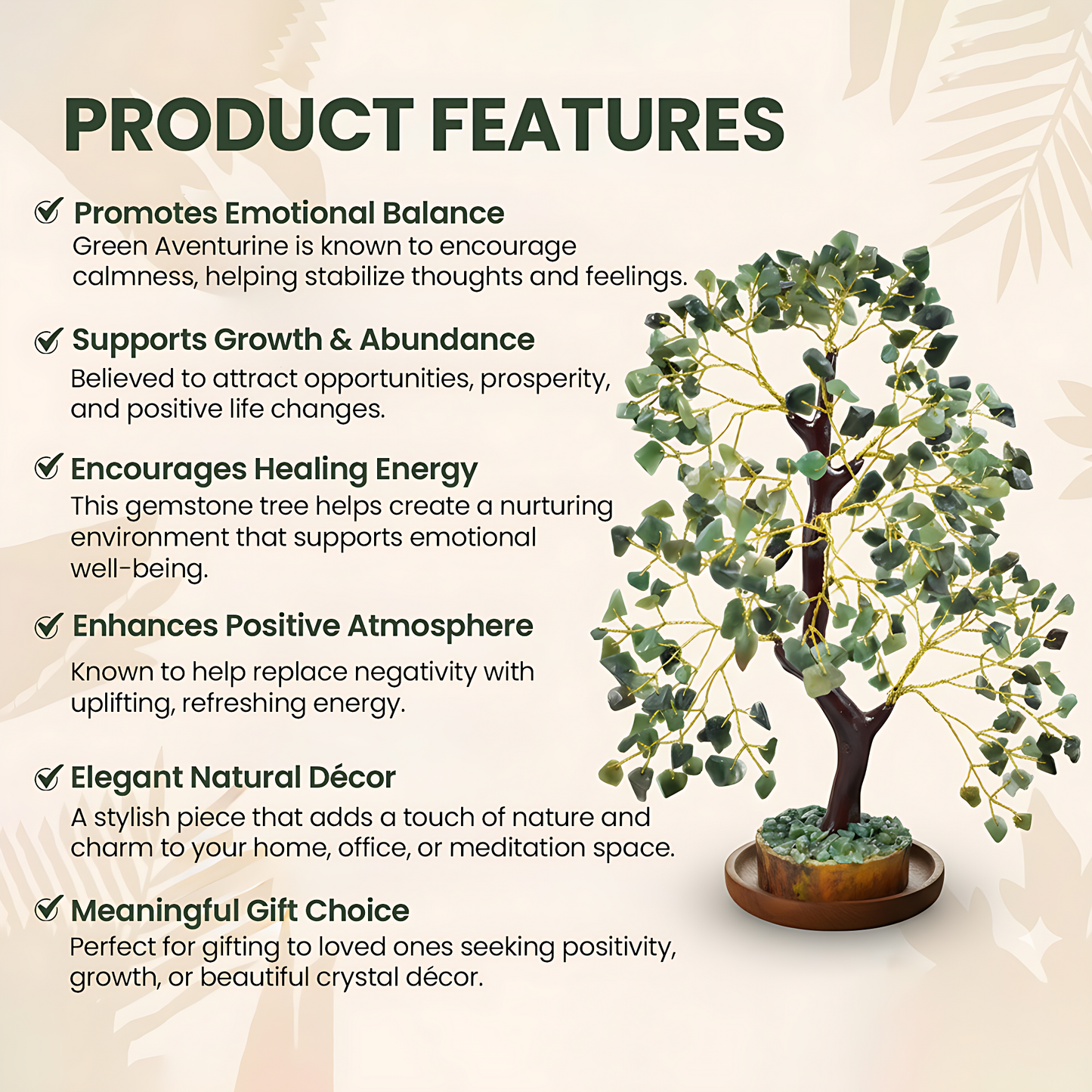 Green Aventurine 300 Chips Gemstone Tree