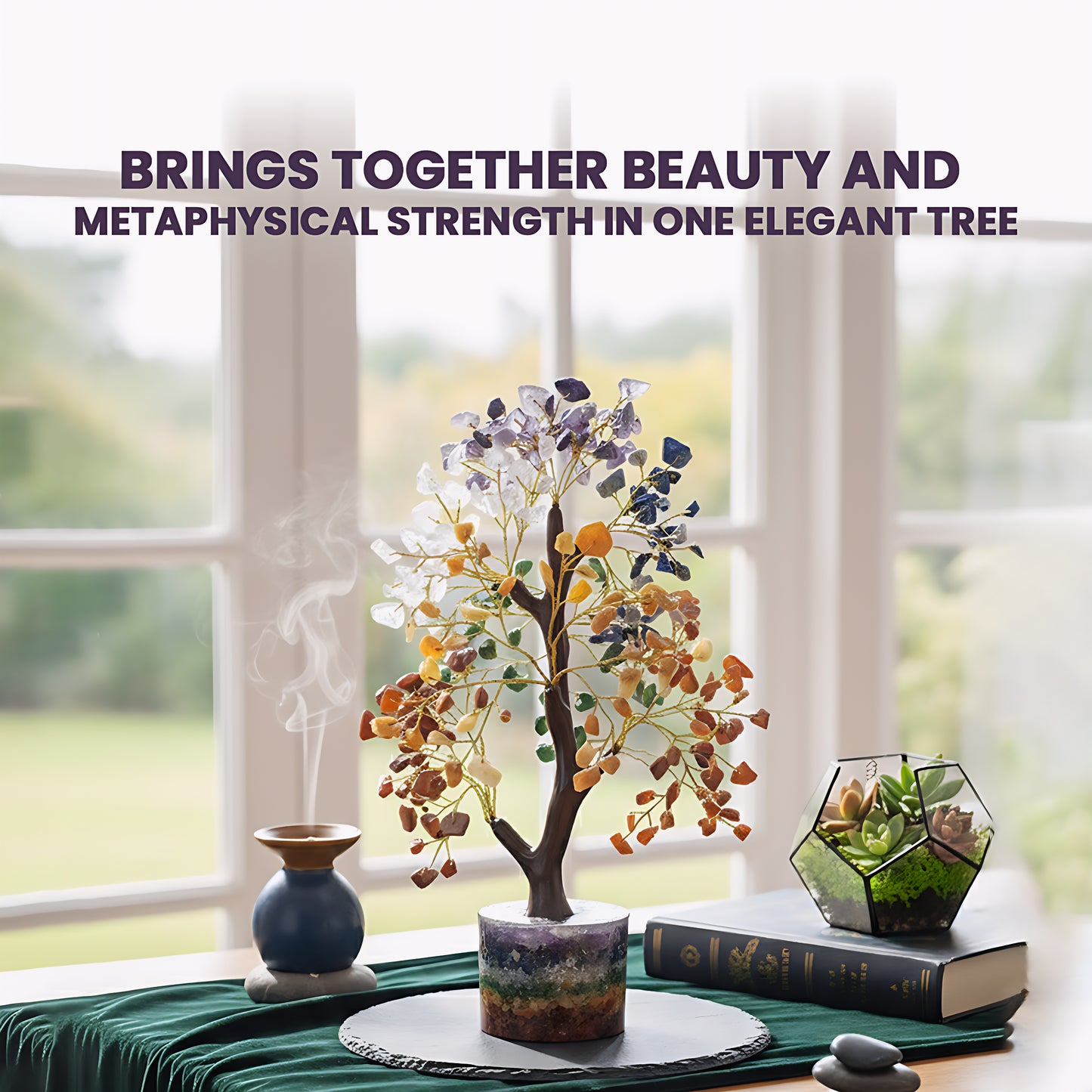 Seven Chakra 300 Chips Tree With Orgonite Base