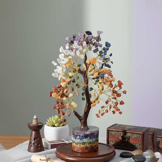 Seven Chakra 300 Chips Tree With Orgonite Base