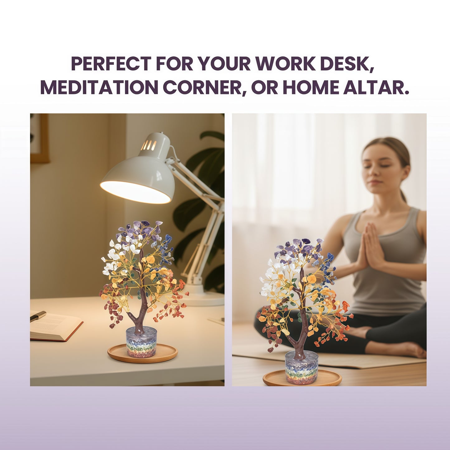 Seven Chakra 300 Chips Tree With Orgonite Base