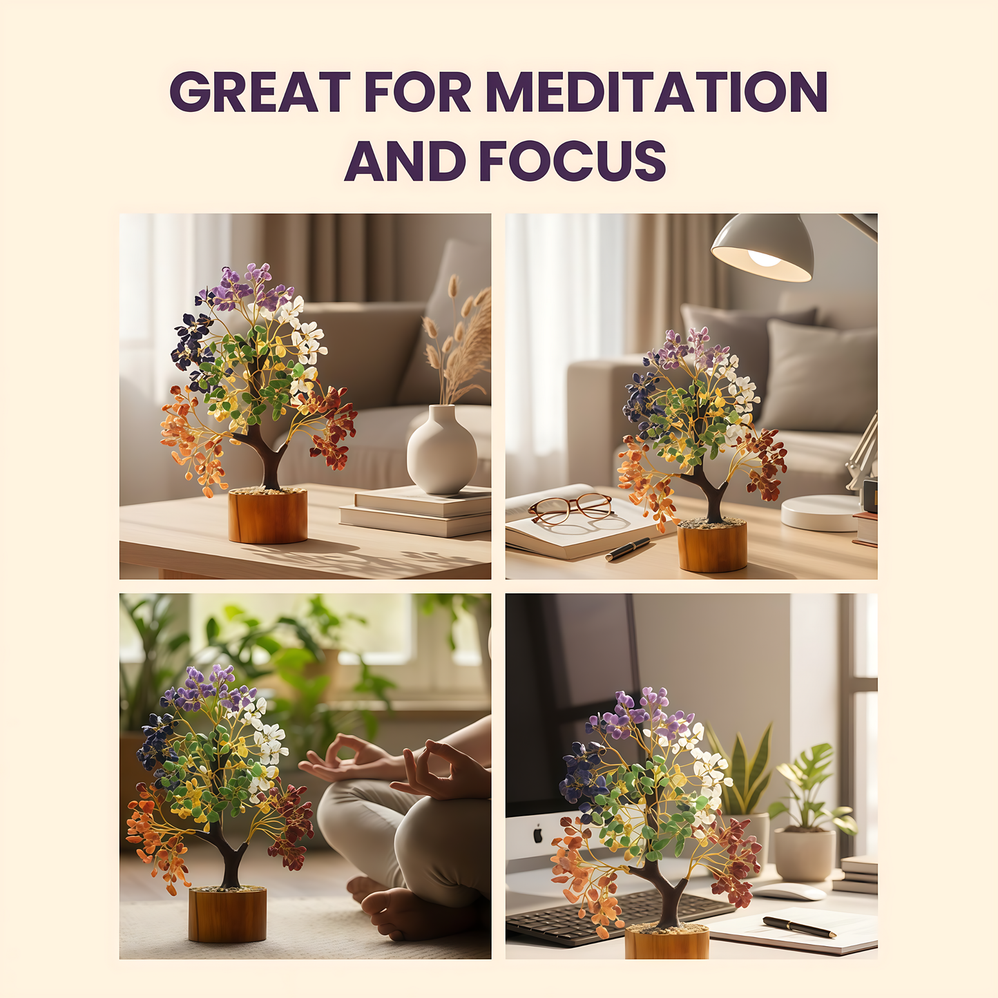 Seven Chakra Glow In The Dark 300 Chips Tree