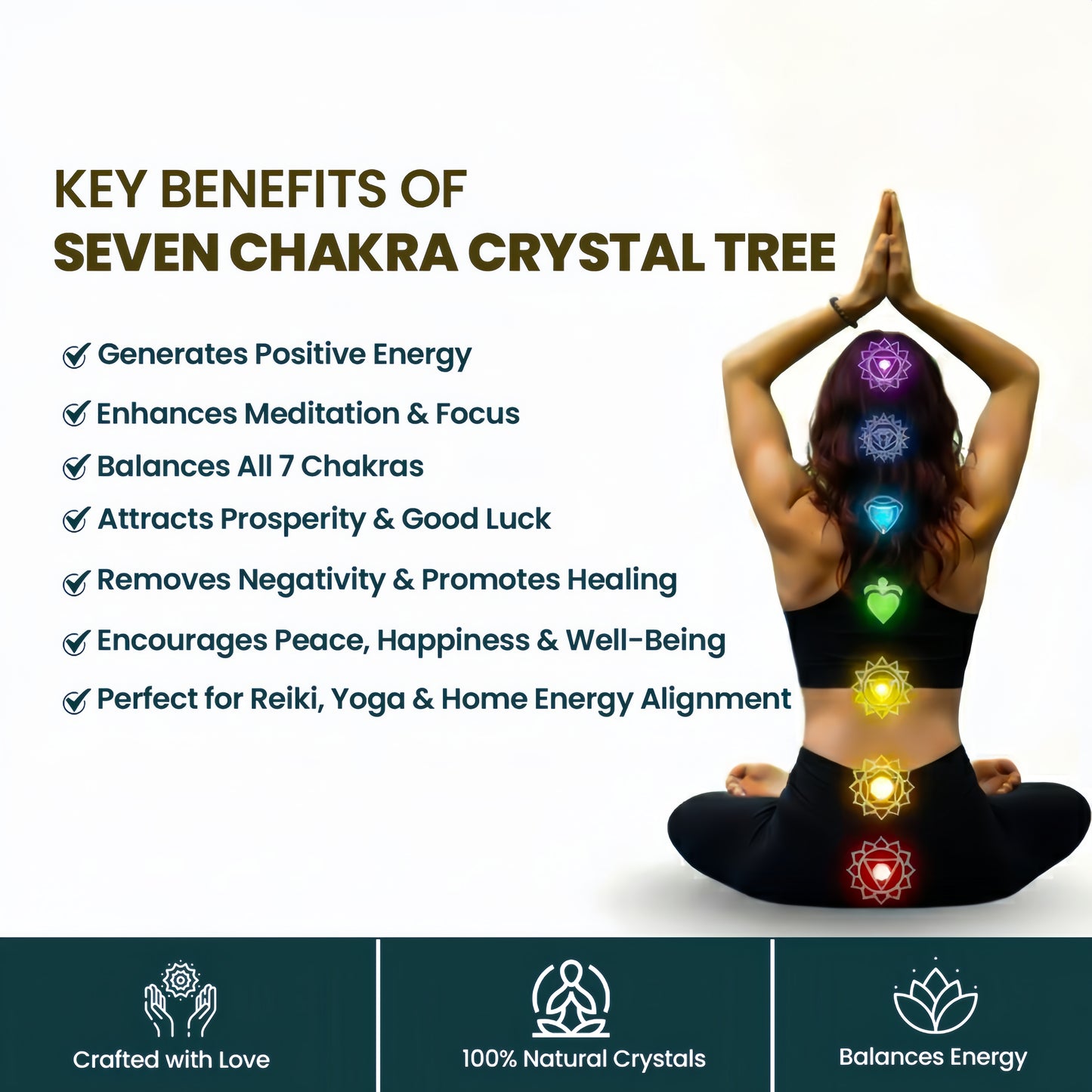 Seven Chakra 300 Chips Crystal Tree