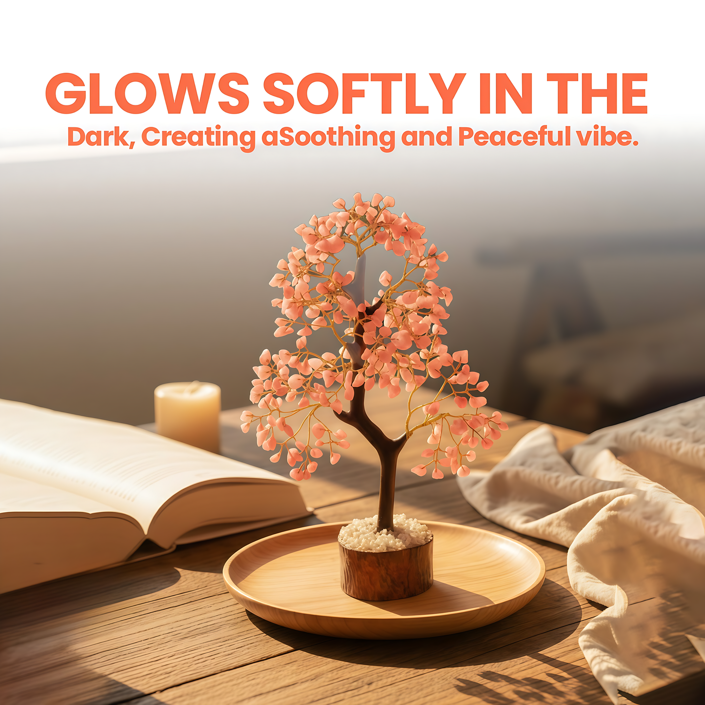 Rose Quartz Glow In The Dark Crystal 300 Chips Tree