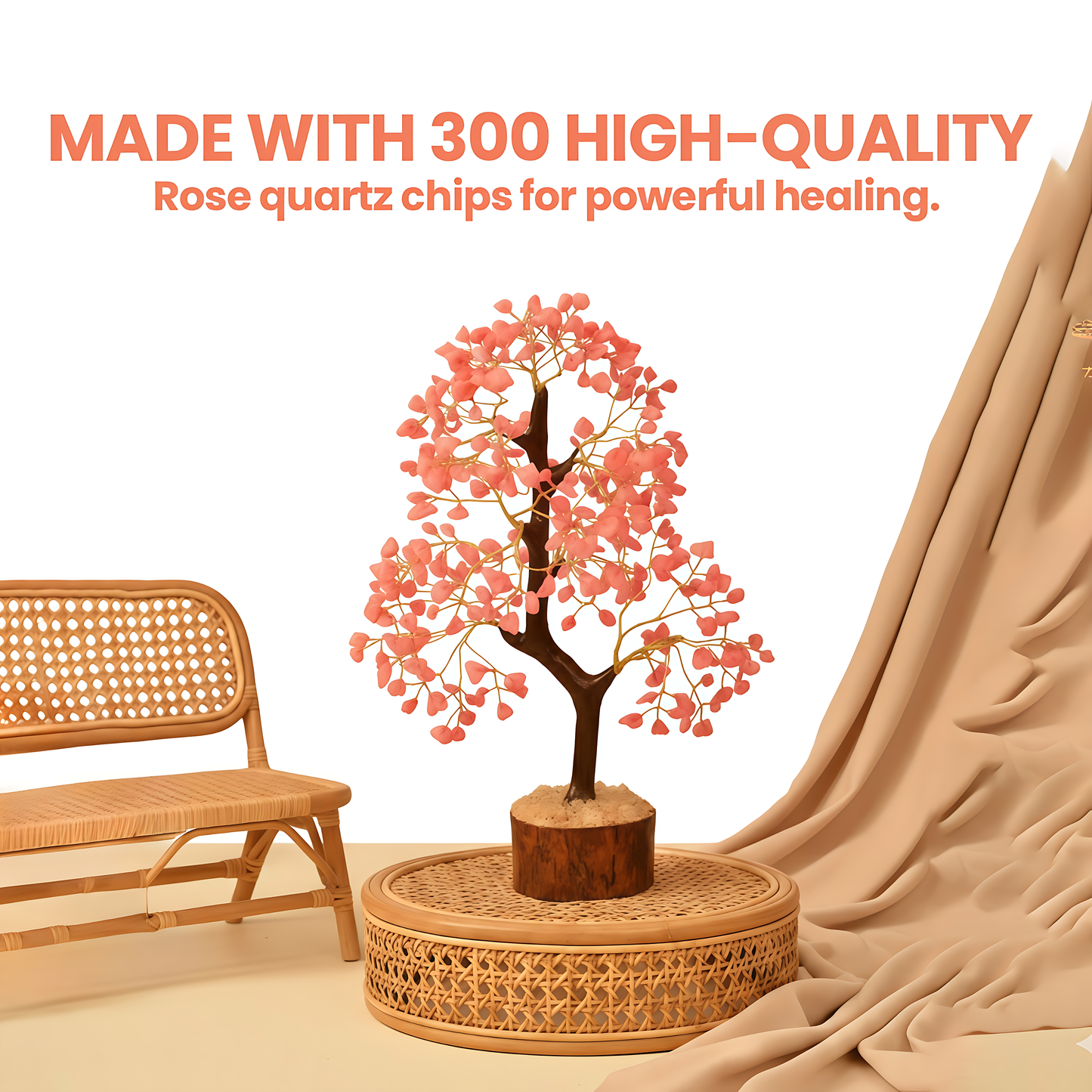 Rose Quartz Glow In The Dark Crystal 300 Chips Tree